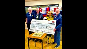 Pictured at the cheque presentation meeting of Dublin Motorcycle Touring Club members are from left, Jim McGrath, DMTC chairman, John Dunne, DMTC treasurer, Dun Laoghaire RNLI crew member Moselle Hogan and Michael Donohoe, Dun Laoghaire RNLI fundraising branch. 
