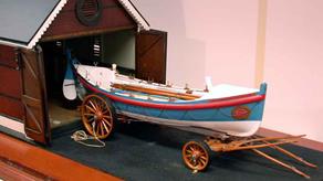 Model of Clovelly RNLI’s self-righting pulling and sailing lifeboat, Alexander and Matilda (Boetefeur) from the RNLI historic collections at Poole