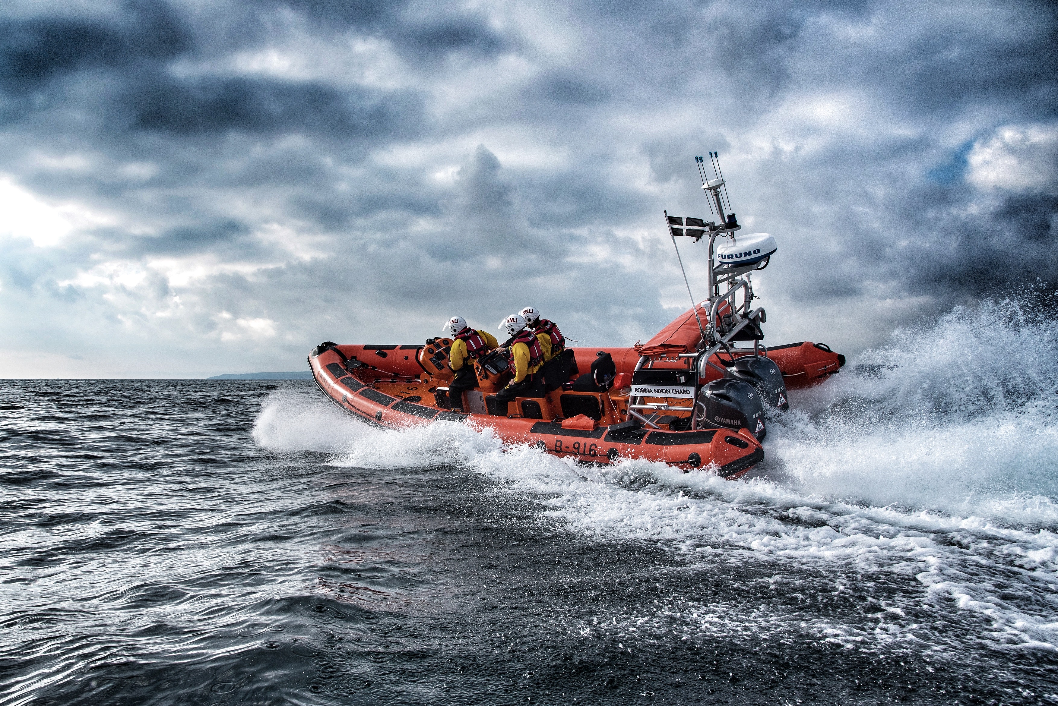 Falmouth's Atlantic Lifeboat at sea