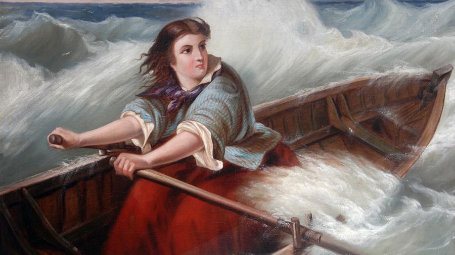 A portrait of Grace Darling by Thomas Brooks (1818-1891)