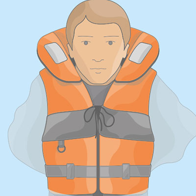 Graphic showing level 100 lifejacket