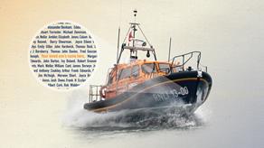 Graphic of a Launch a Memory lifeboat crashing through waves