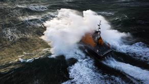 Kilmore Quay lifeboat crashes through a large wave