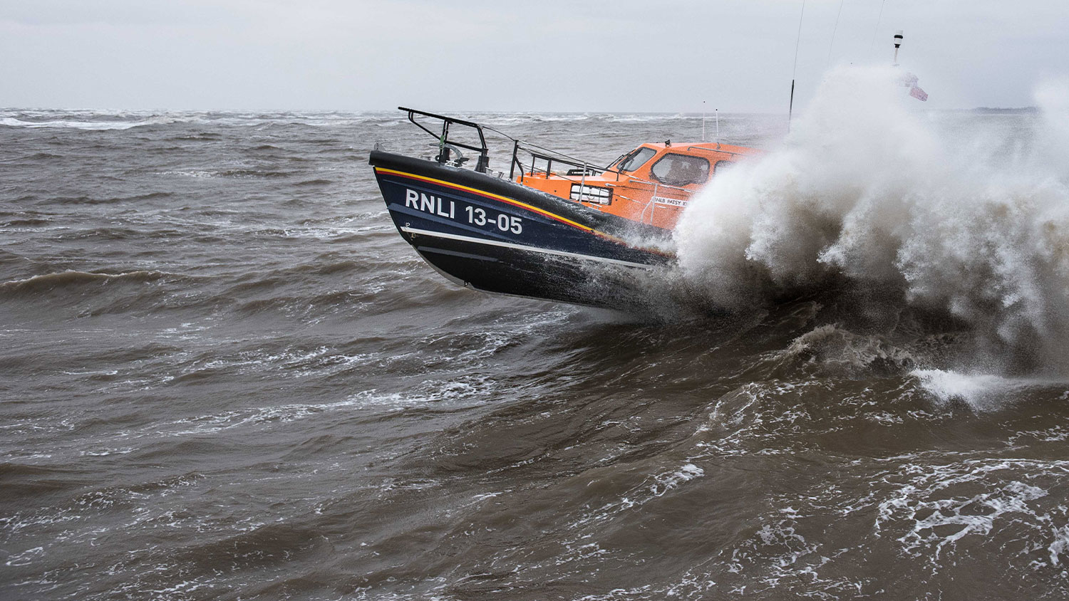 Shannon lifeboat in whitehorses