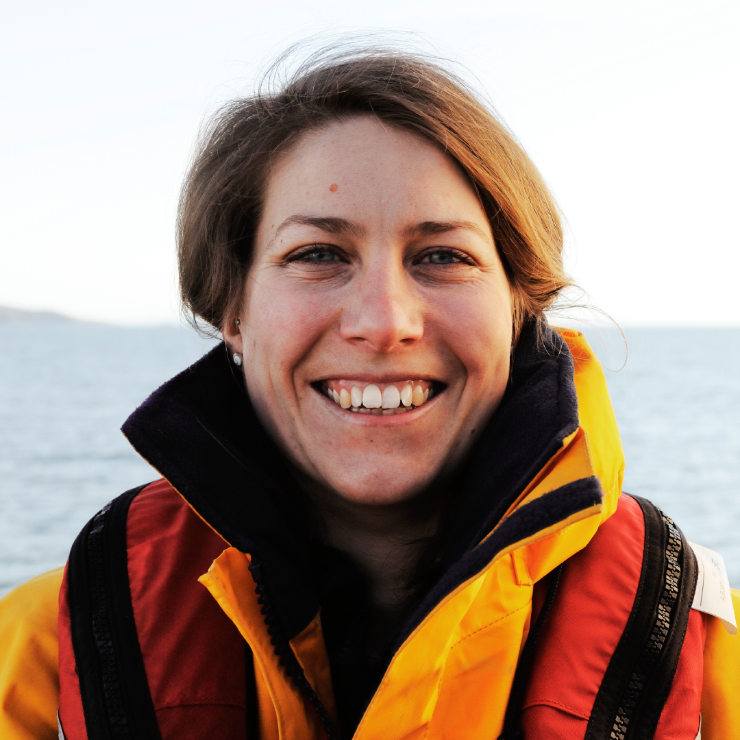 Closeup photo of Lifeboat volunteer Michelle Fox in crew gear