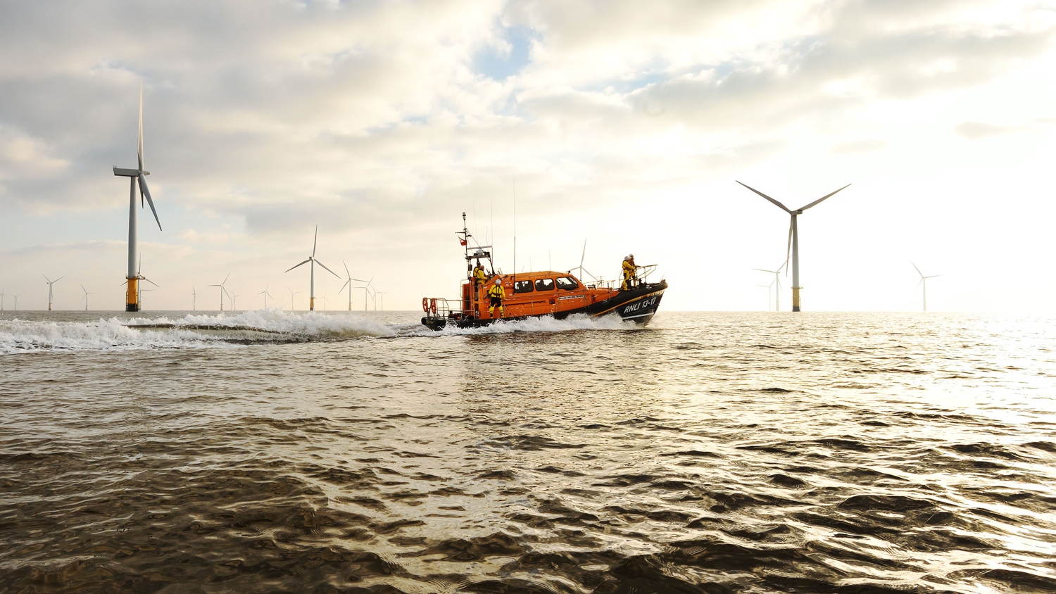 Shannon class lifeboat at sea