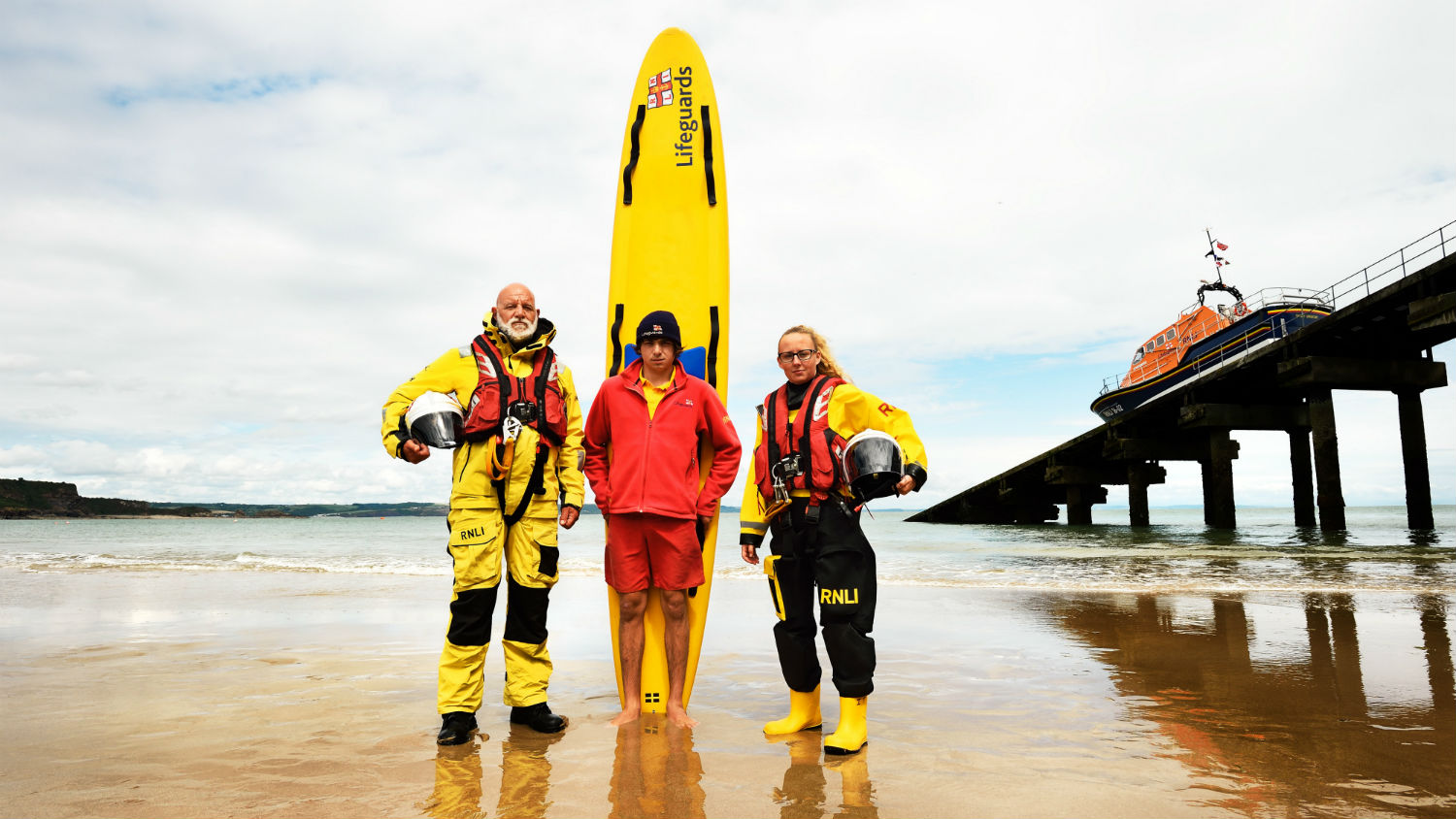 Photoshoot for new TV series 'Saving Lives at Sea'